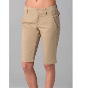 Vince Khaki Side Buckle Bermuda Shorts Sz 4 EUC